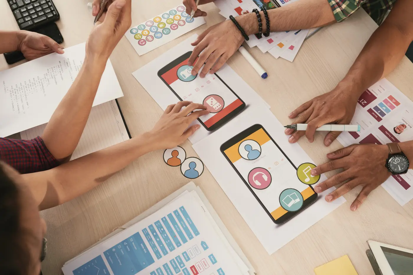 Illustration representing iOS Marketplace App Development
