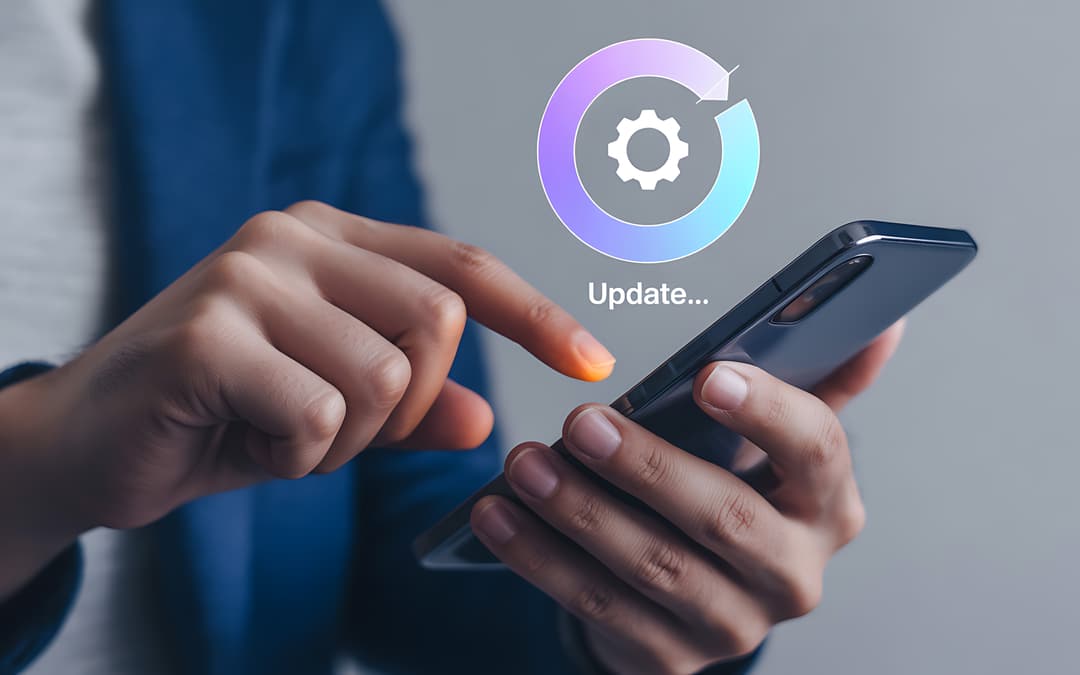 smartphone software update progress
